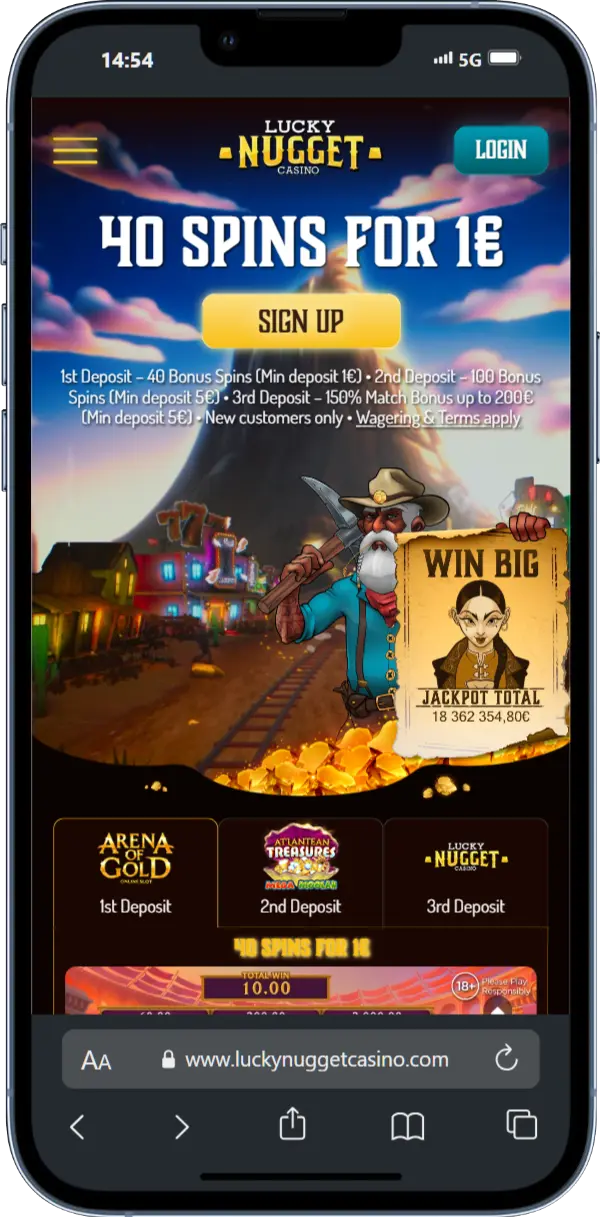 {19} Visit the official Lucky Nugget Casino Website