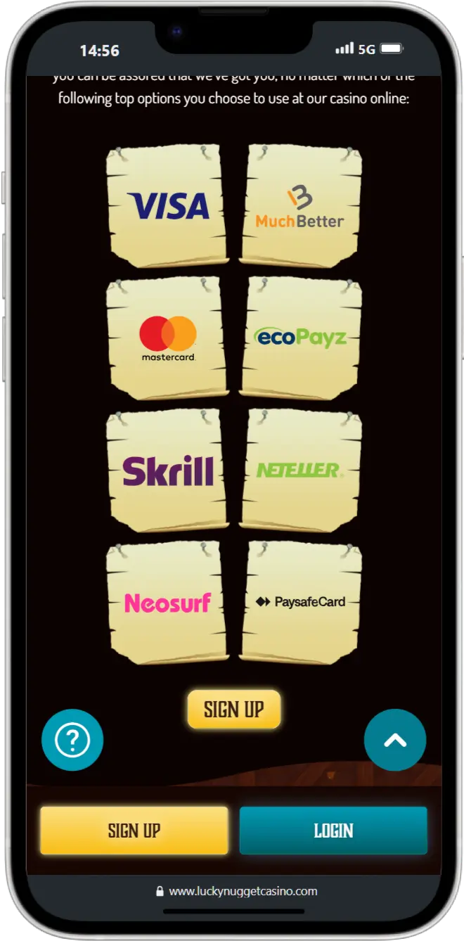 {47} The games are provided by a single software developer, Microgaming. Players can enjoy Lucky Nugget casino's games either in a risk-free demo mode without signing up or for real money. Test gameplay allows you to assess the quality of the game offerings and familiarize yourself with win expectations, pay lines, and betting amounts.