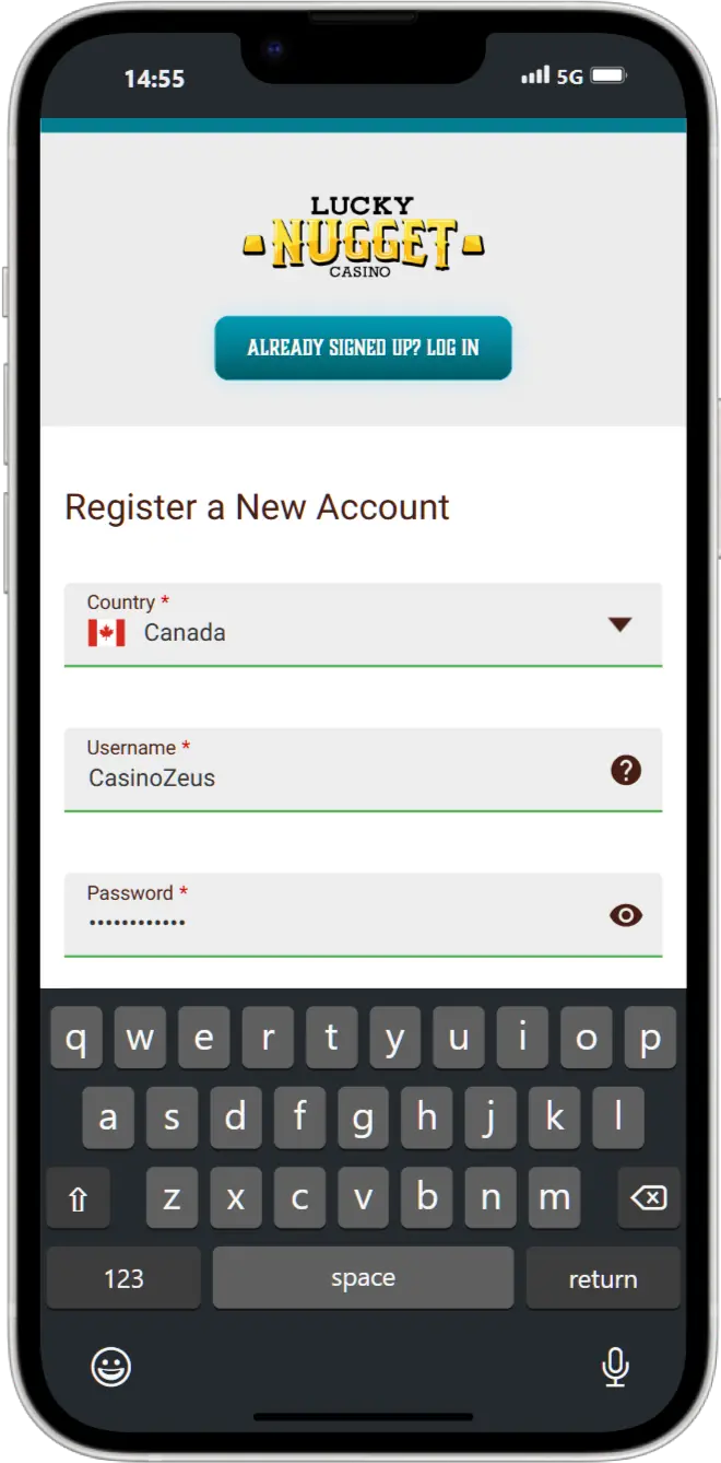 Register at Lucky Nugget Casino Register at Lucky Nugget Casino