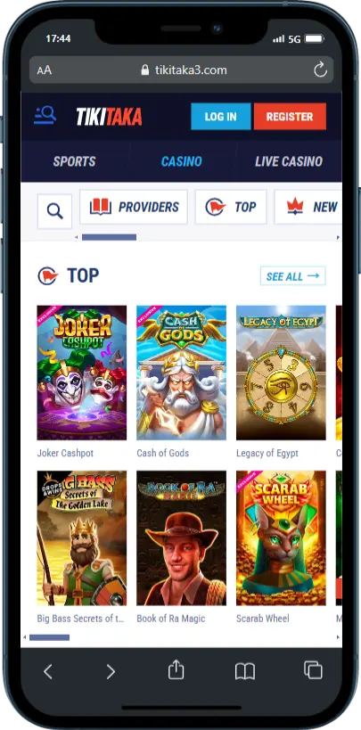 Official Website of Tikitaka Even though there aren’t extensive filtering features, the search bar proves to be very handy for finding specific games among the extensive collection at Tikitaka Casino.